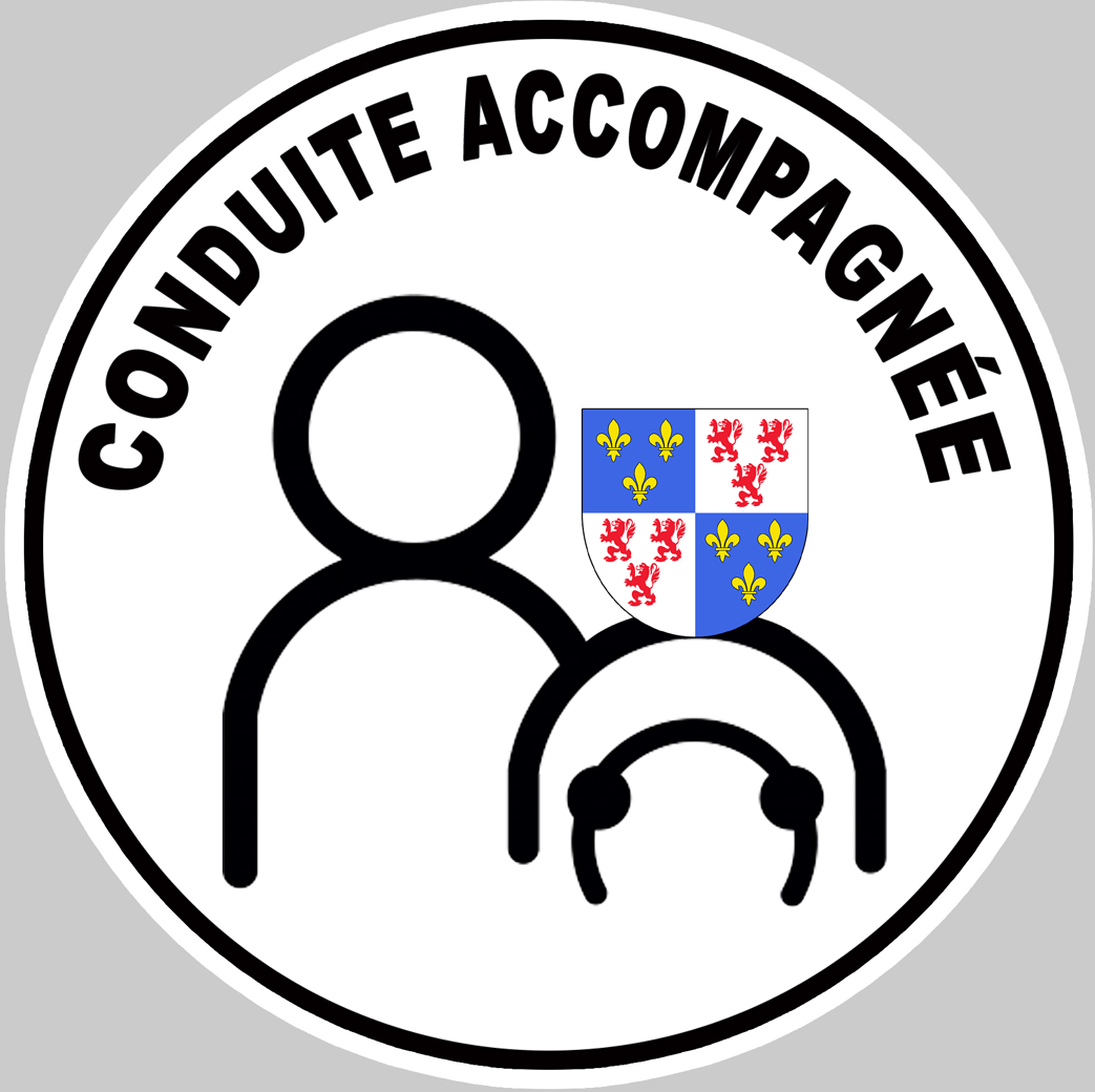 conduite accompagnée Picardie - 15cm - Sticker/autocollant