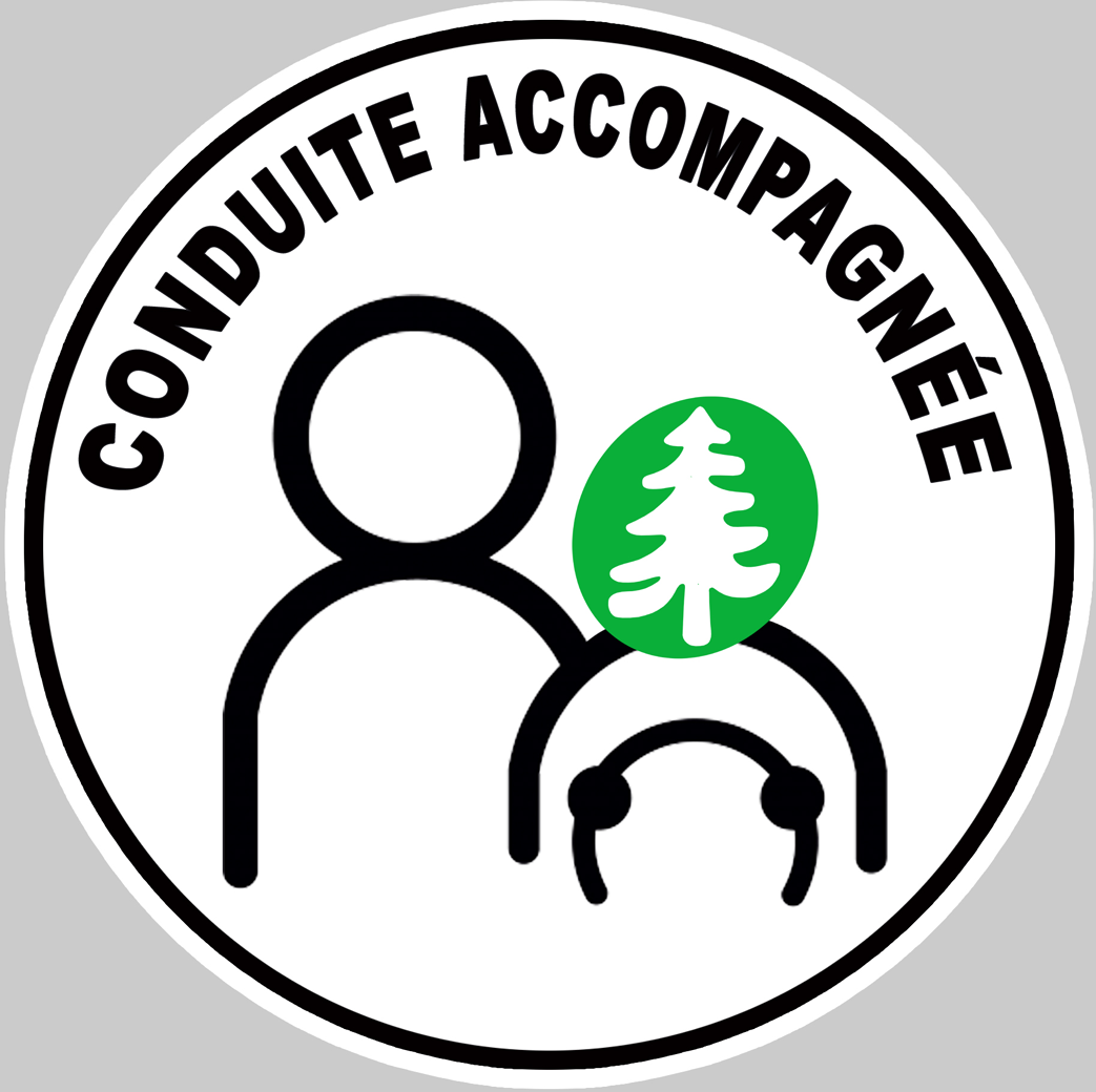 Conduite accompagnée Vercors - 15cm - Sticker/autocollant