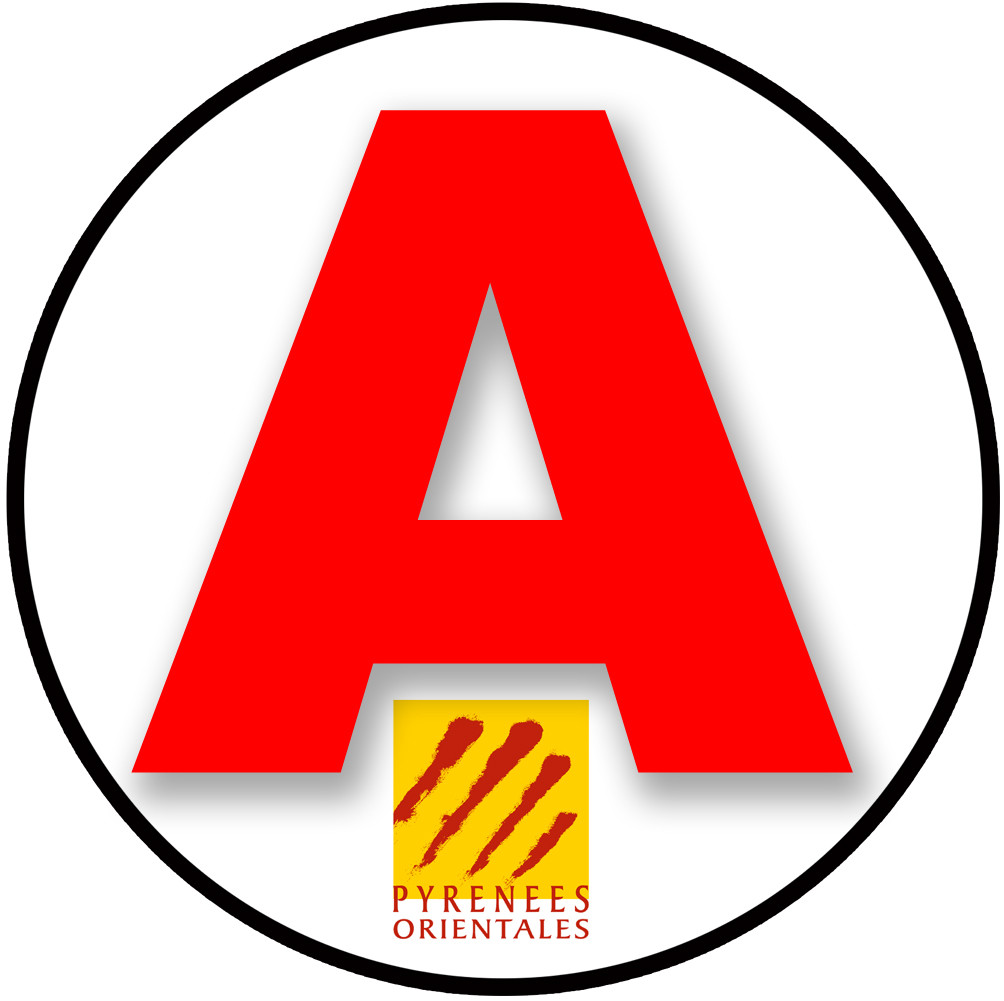 A 66 Les Pyrénées orientales - 15cm - Sticker/autocollant