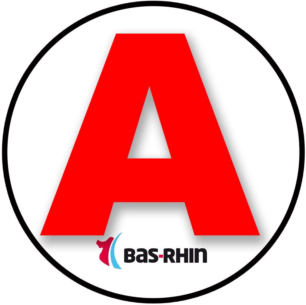 A 67 Le Bas-Rhin - 15cm - Sticker/autocollant