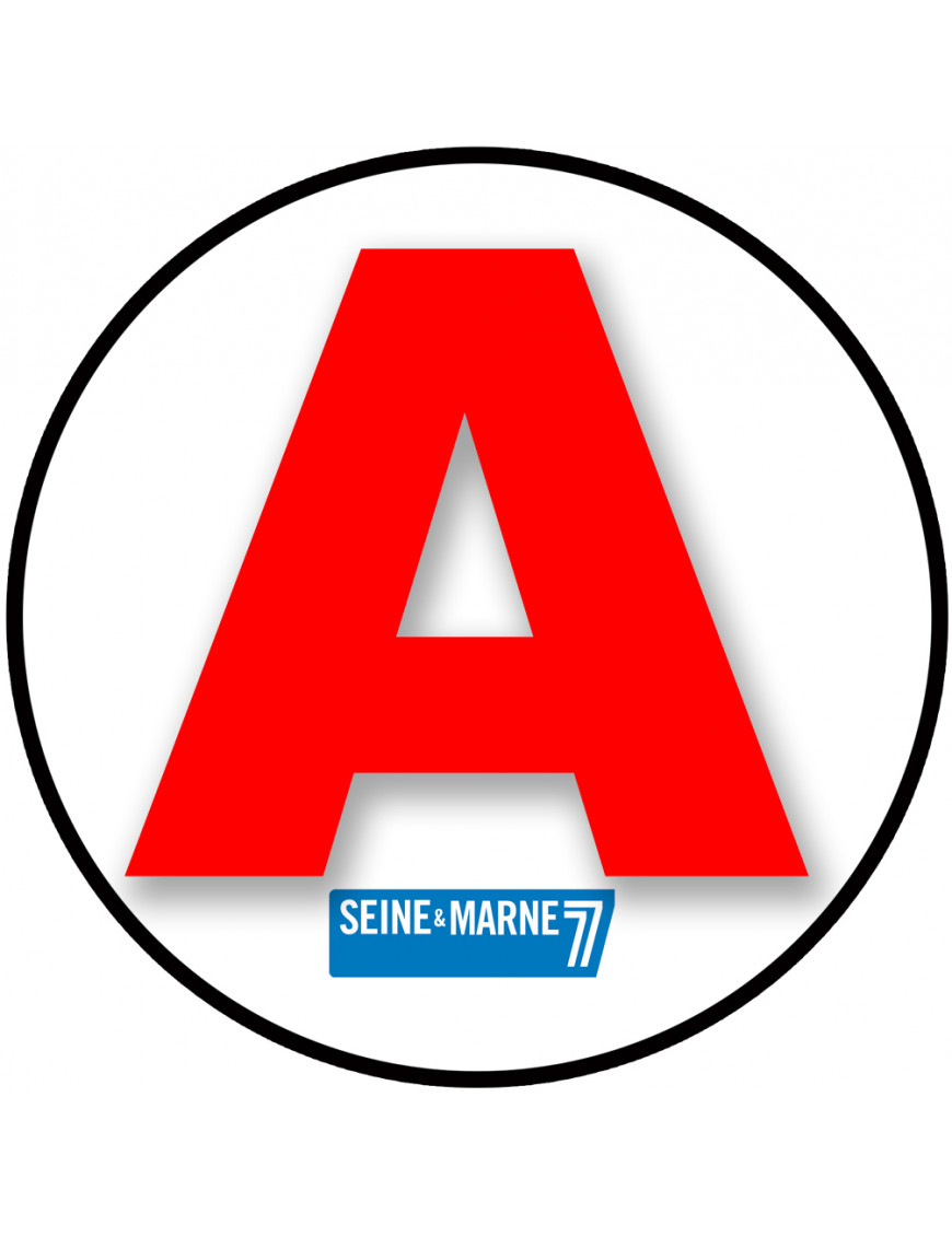 A 77 La Seine et Marne - 15cm - Sticker/autocollant