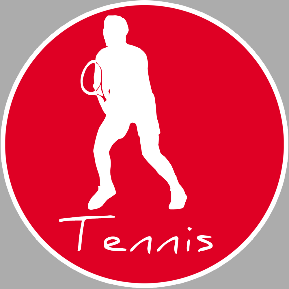 Tennis - 20cm - Sticker/autocollant