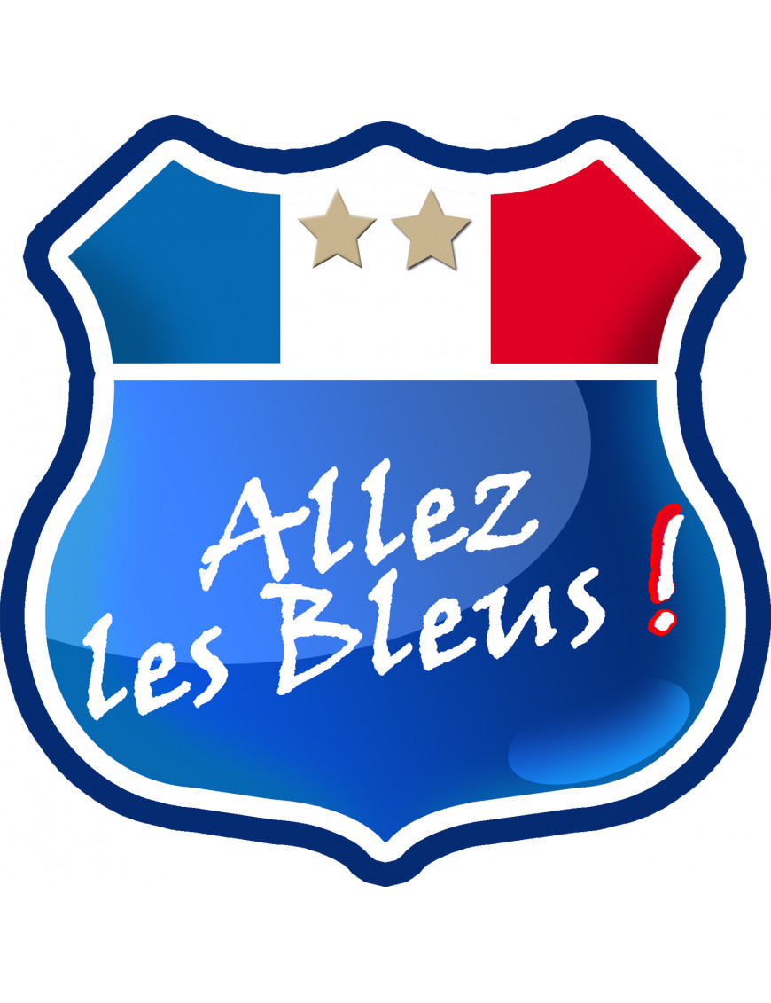 Allez les bleus ! - 20cm - Sticker/autocollant