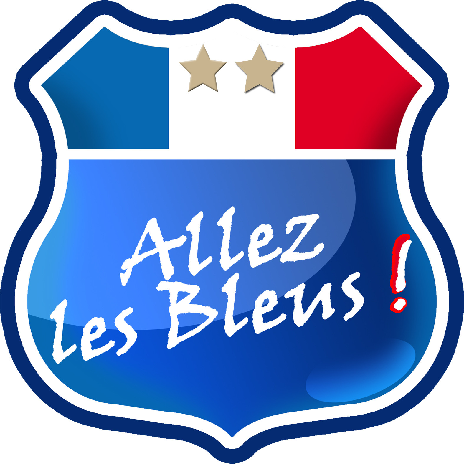 Allez les bleus ! - 20cm - Sticker/autocollant