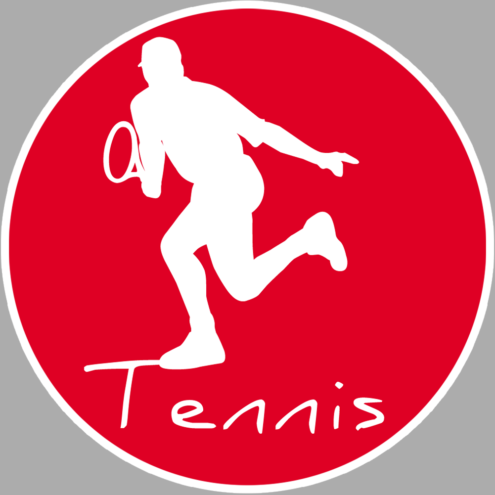 Tennis 2 - 20cm - Sticker/autocollant