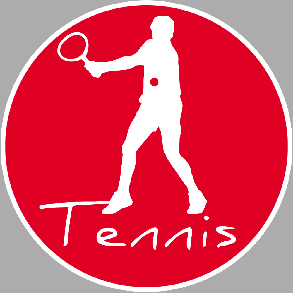 Tennis revers - 20cm - Sticker/autocollant