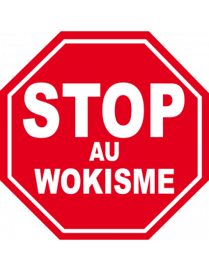 wokisme STOP (20x20cm) - Sticker/autocollant