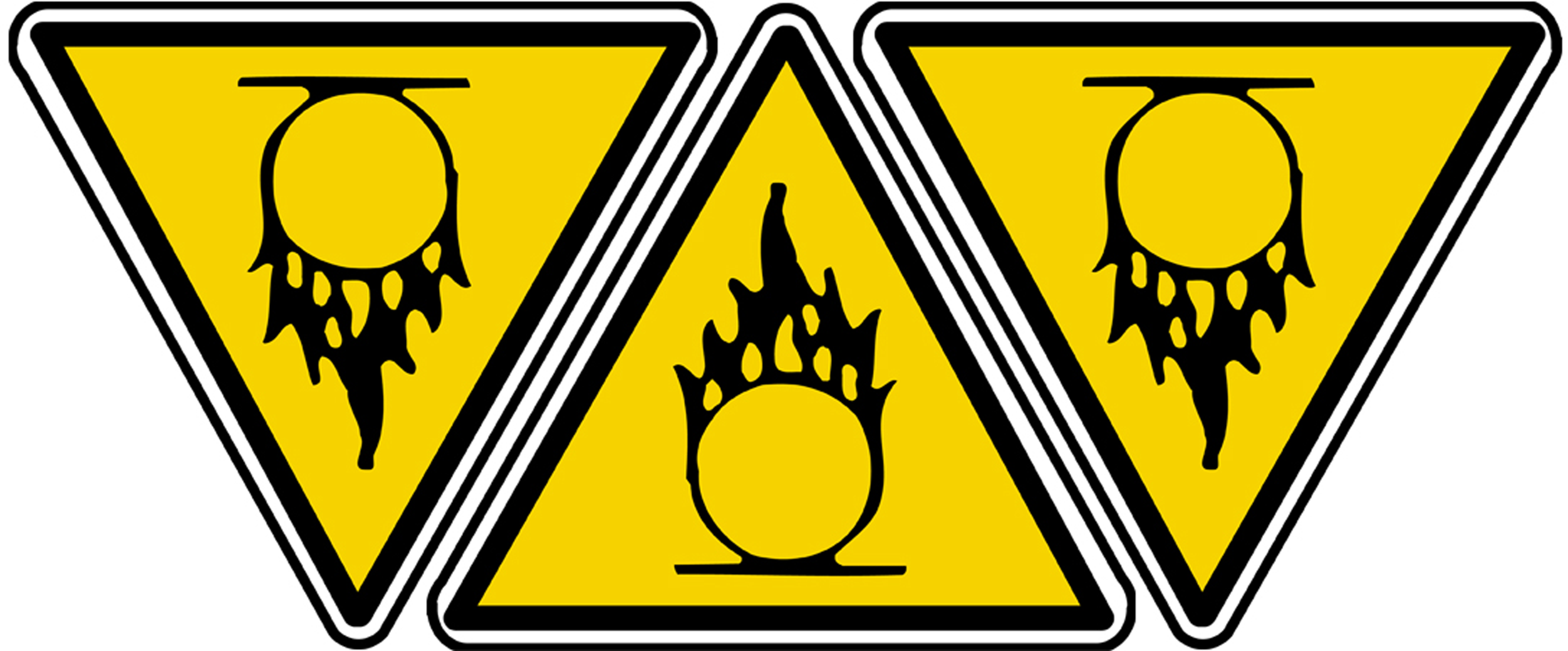 danger comburant (3fois 10x9cm) - Sticker/autocollant