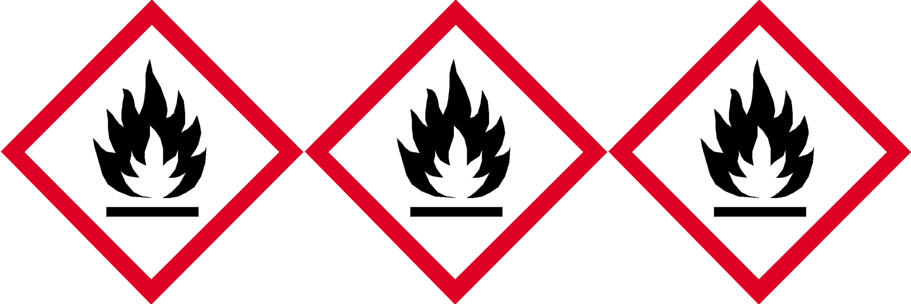 produits inflammables (3 fois 10cm) - Sticker/autocollant