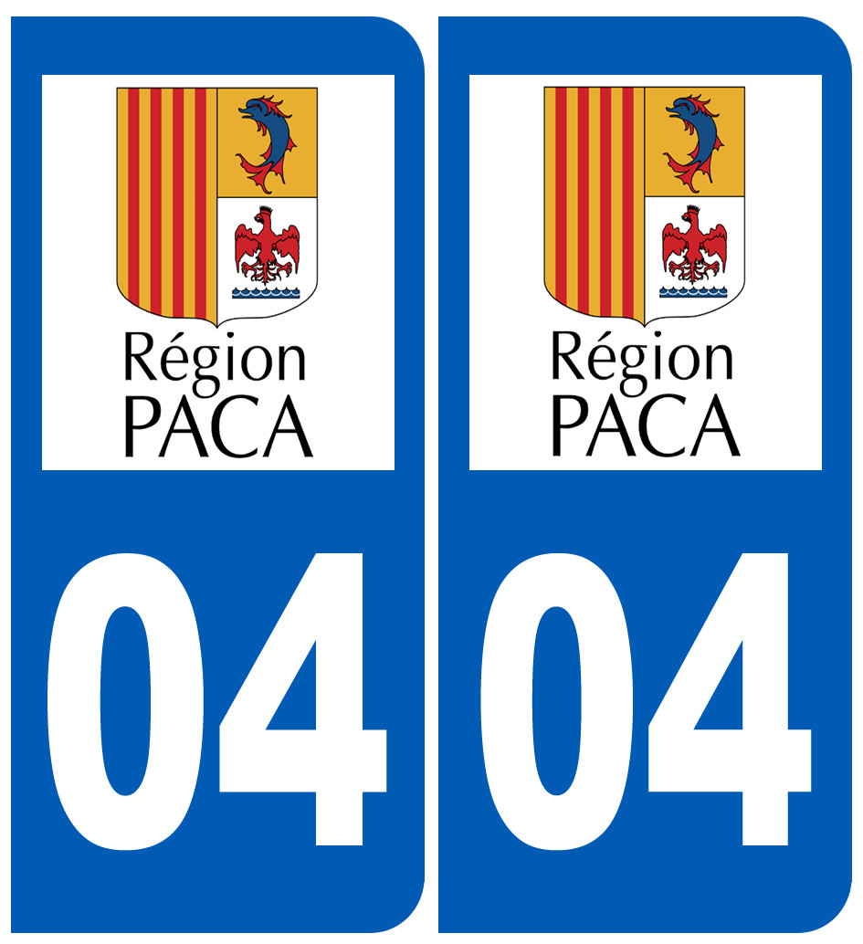 immatriculation 04 PACA - Sticker/autocollant