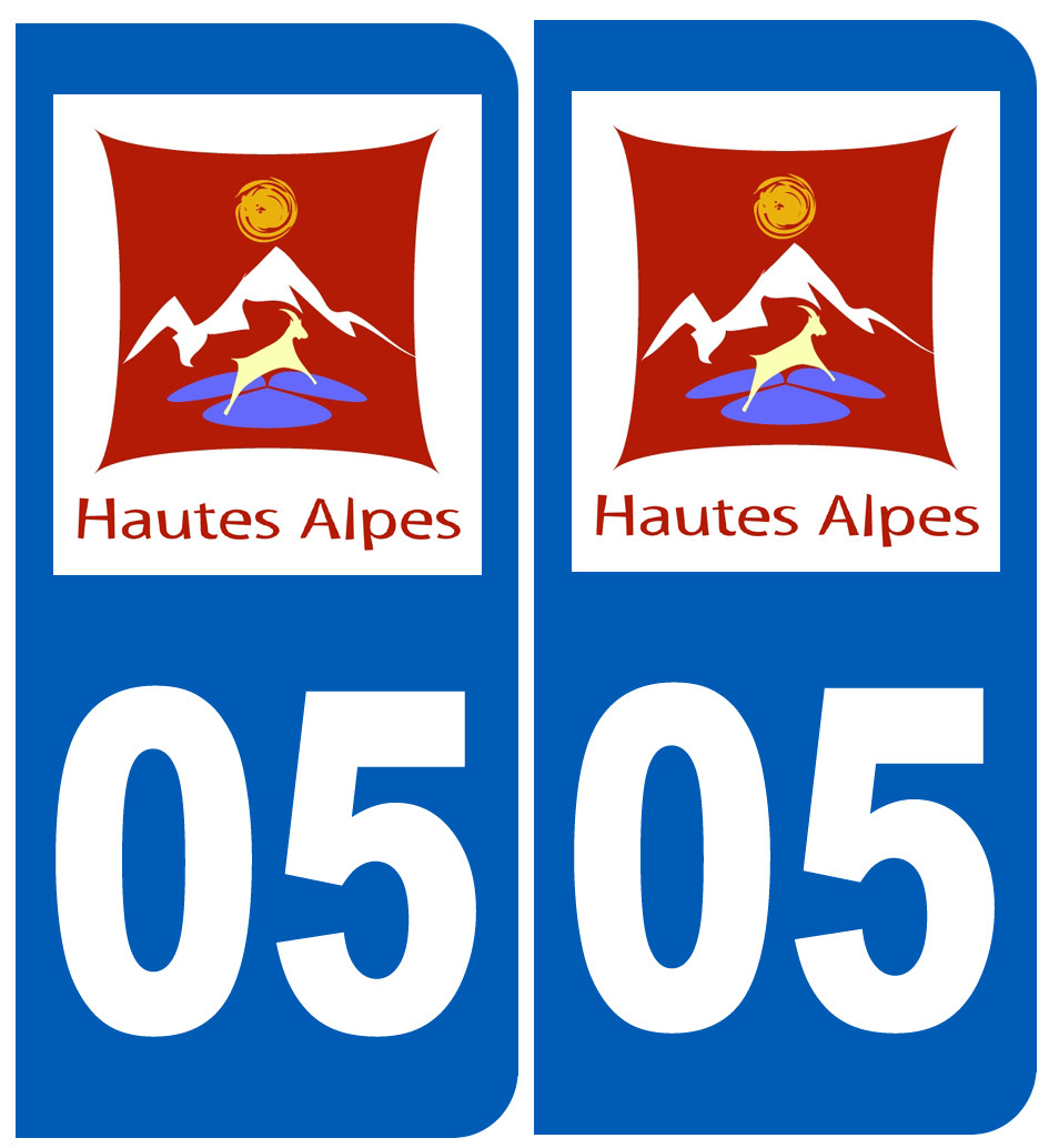 immatriculation 05 Hautes-Alpes - Sticker/autocollant