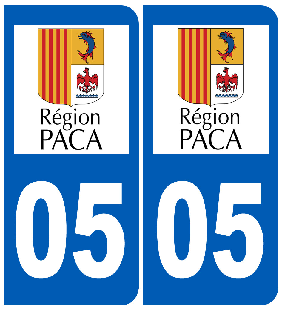 immatriculation 05 PACA - Sticker/autocollant