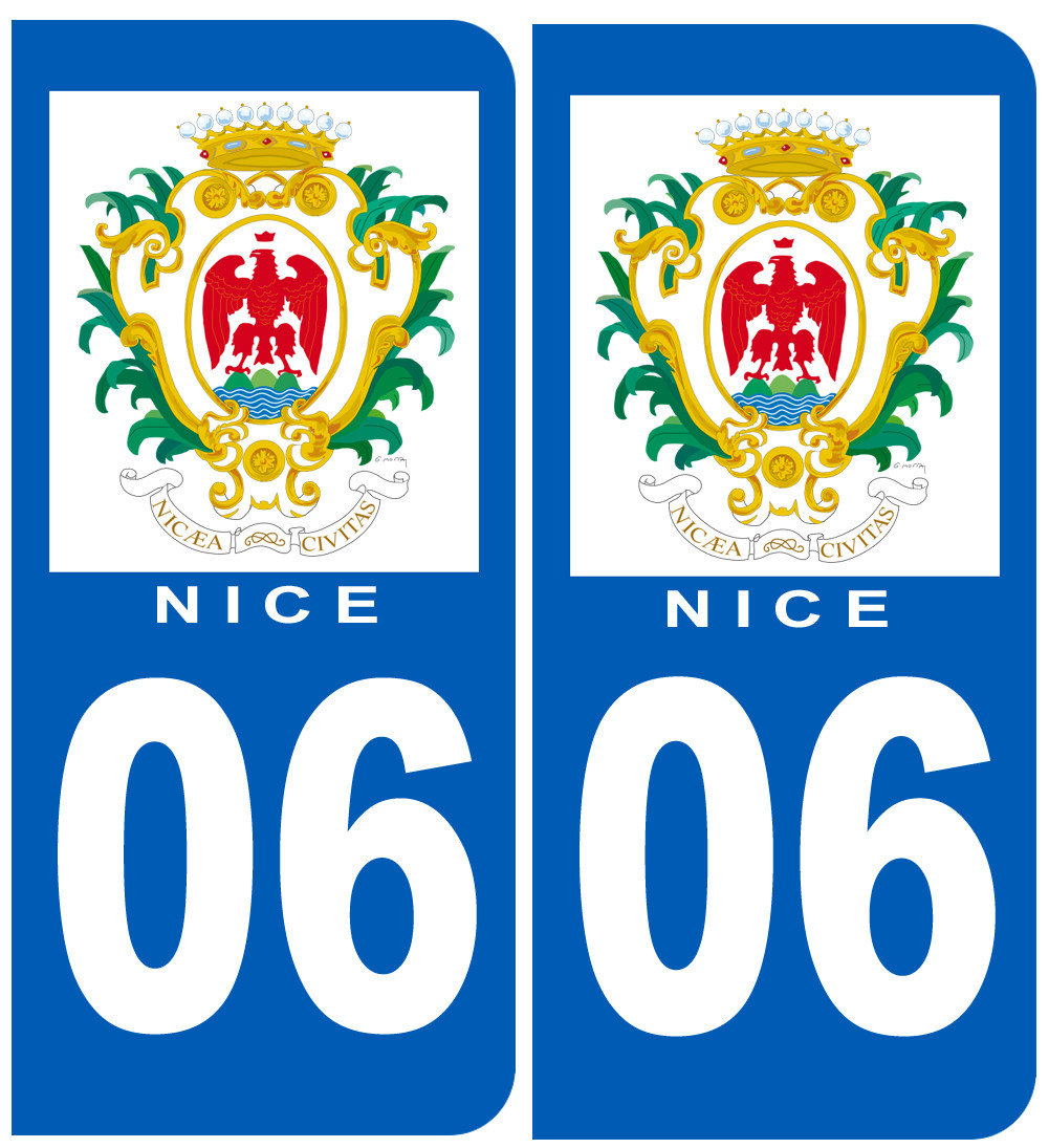 immatriculation 06 Nice - Sticker/autocollant