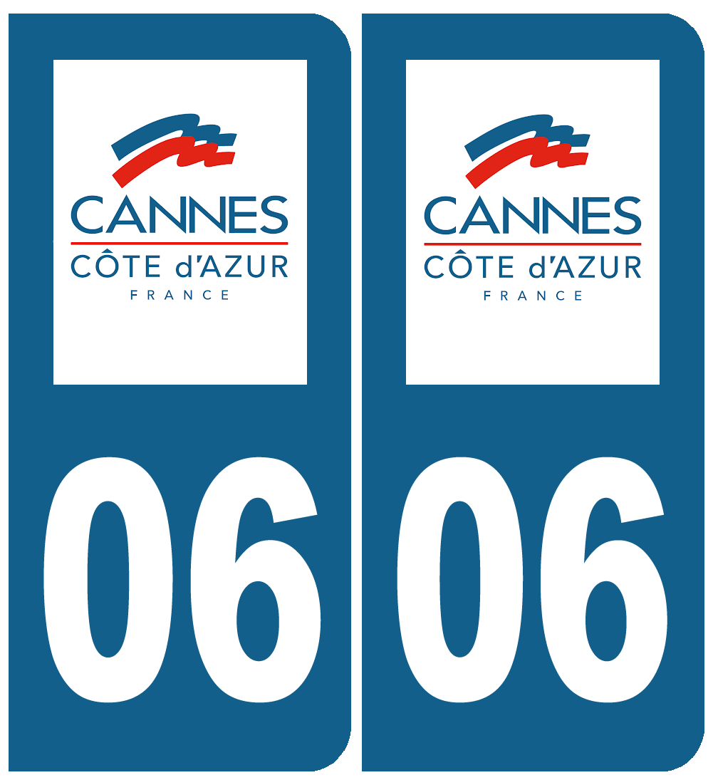 immatriculation 06 Cannes - Sticker/autocollant