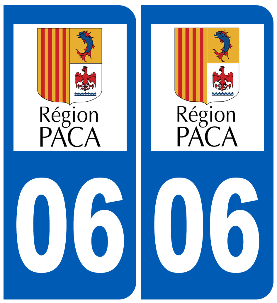 immatriculation 06 PACA - Sticker/autocollant