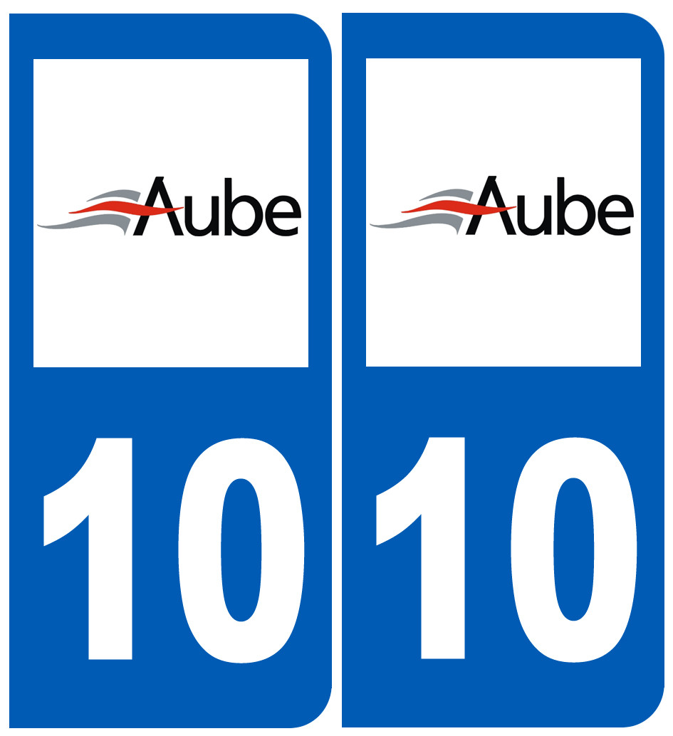 immatriculation 10 Aube - Sticker/autocollant