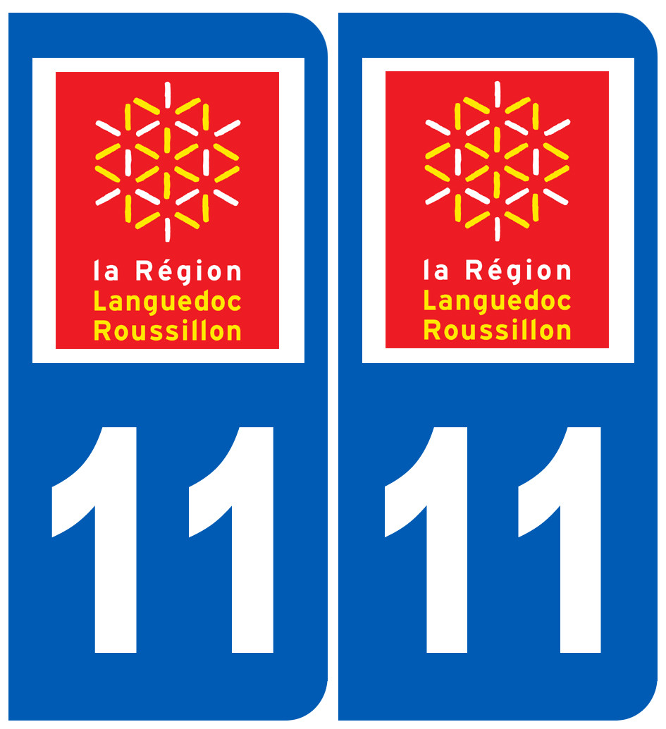 immatriculation 11 Languedoc Roussillon - Sticker/autocollant