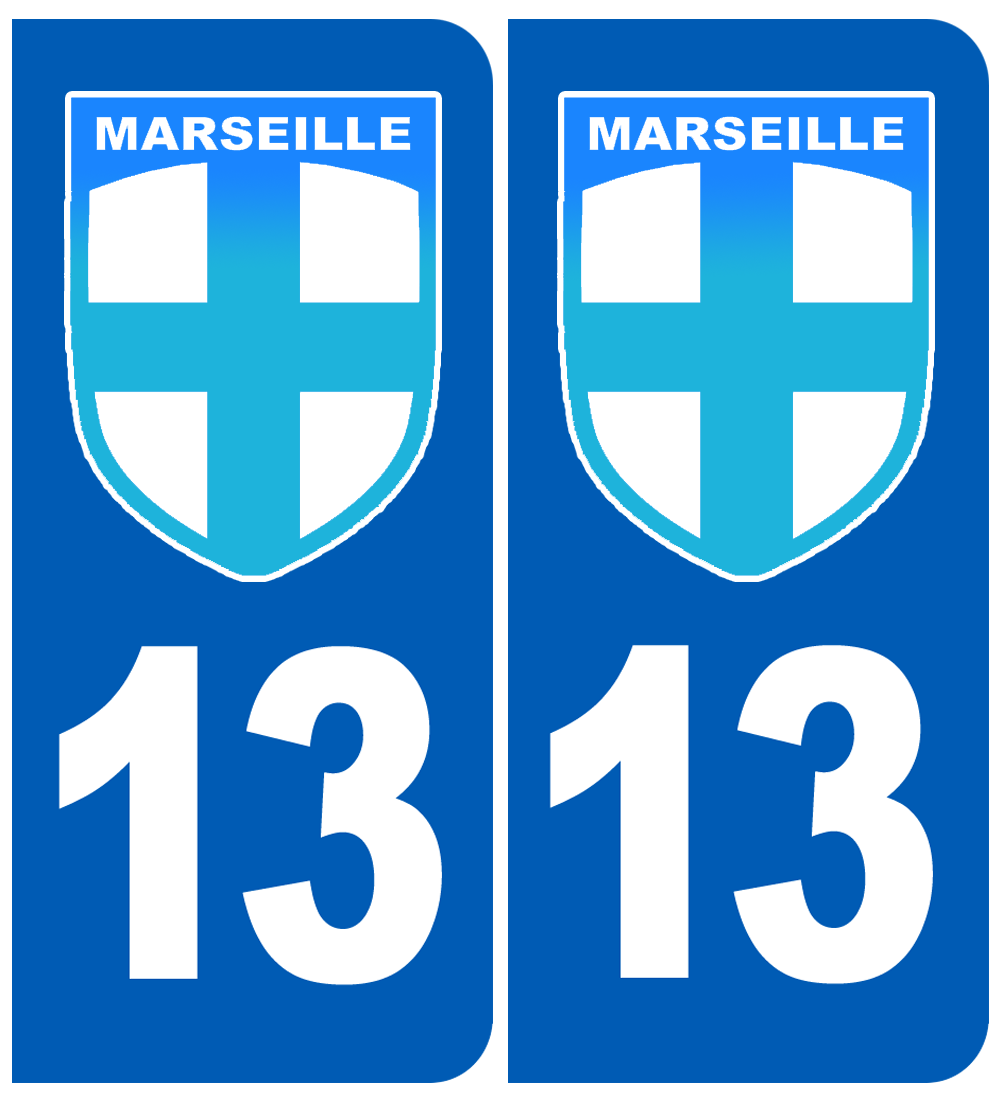 immatriculation 13 de Marseille - Sticker/autocollant