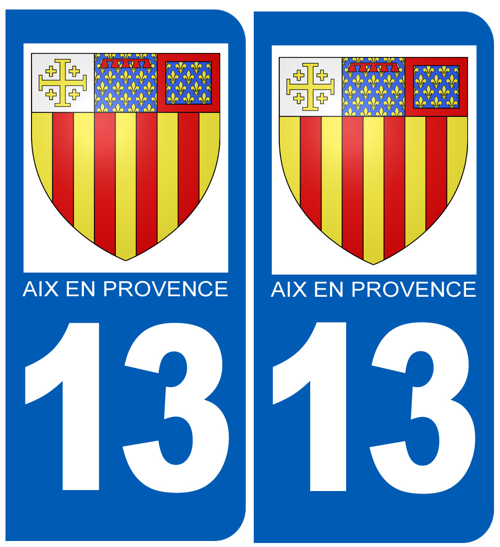 immatriculation 13 Aix-en-Provence - Sticker/autocollant