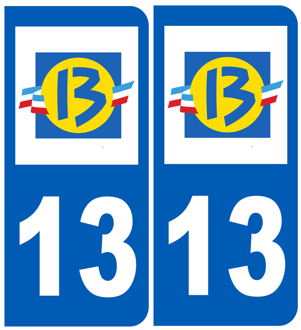 immatriculation 13 Bouches-du-Rhône - Sticker/autocollant