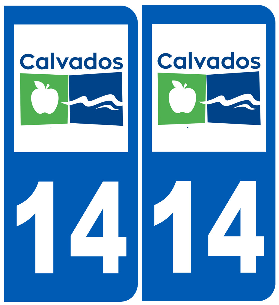 immatriculation 14 Calvados - Sticker/autocollant