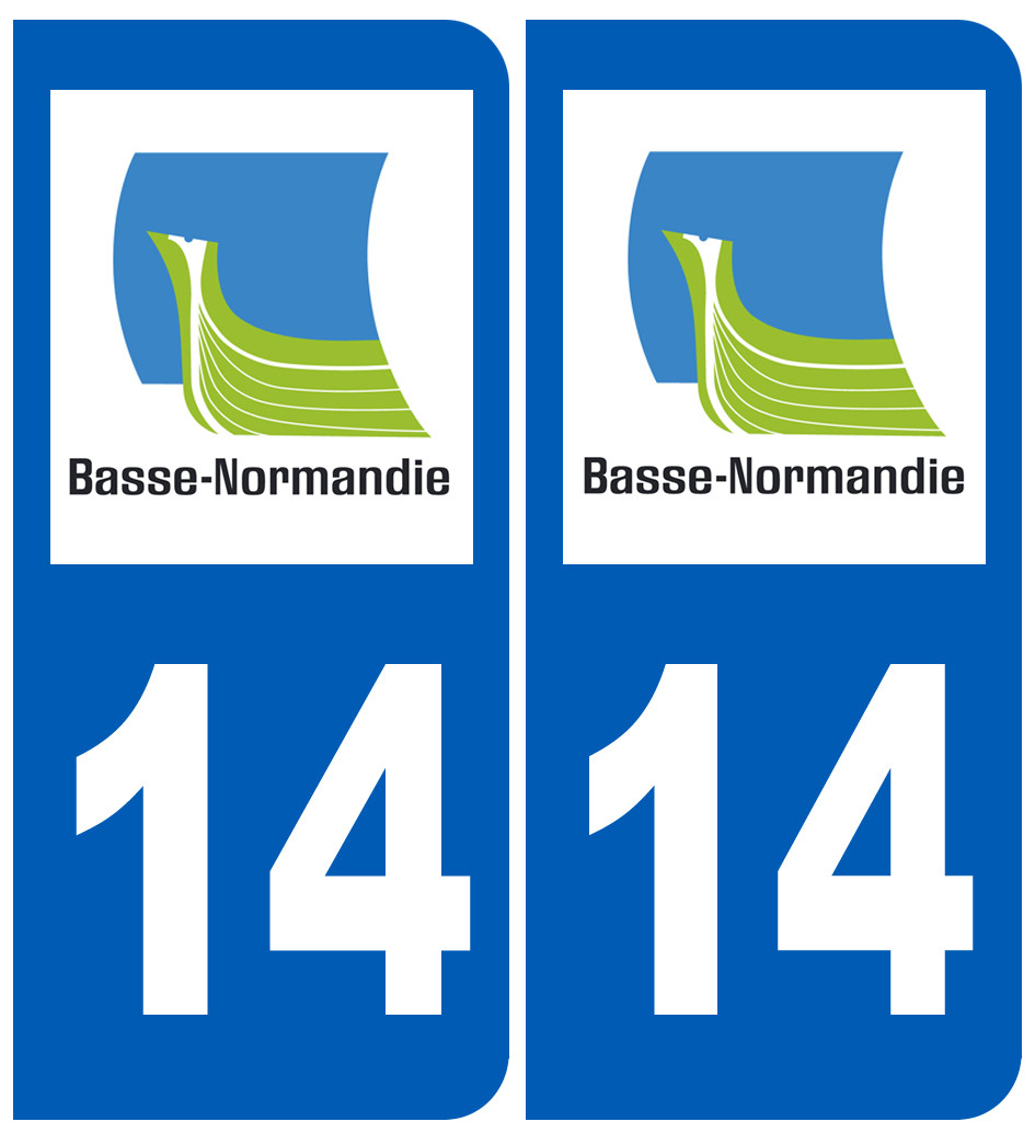 immatriculation 14 Basse Normandie - Sticker/autocollant