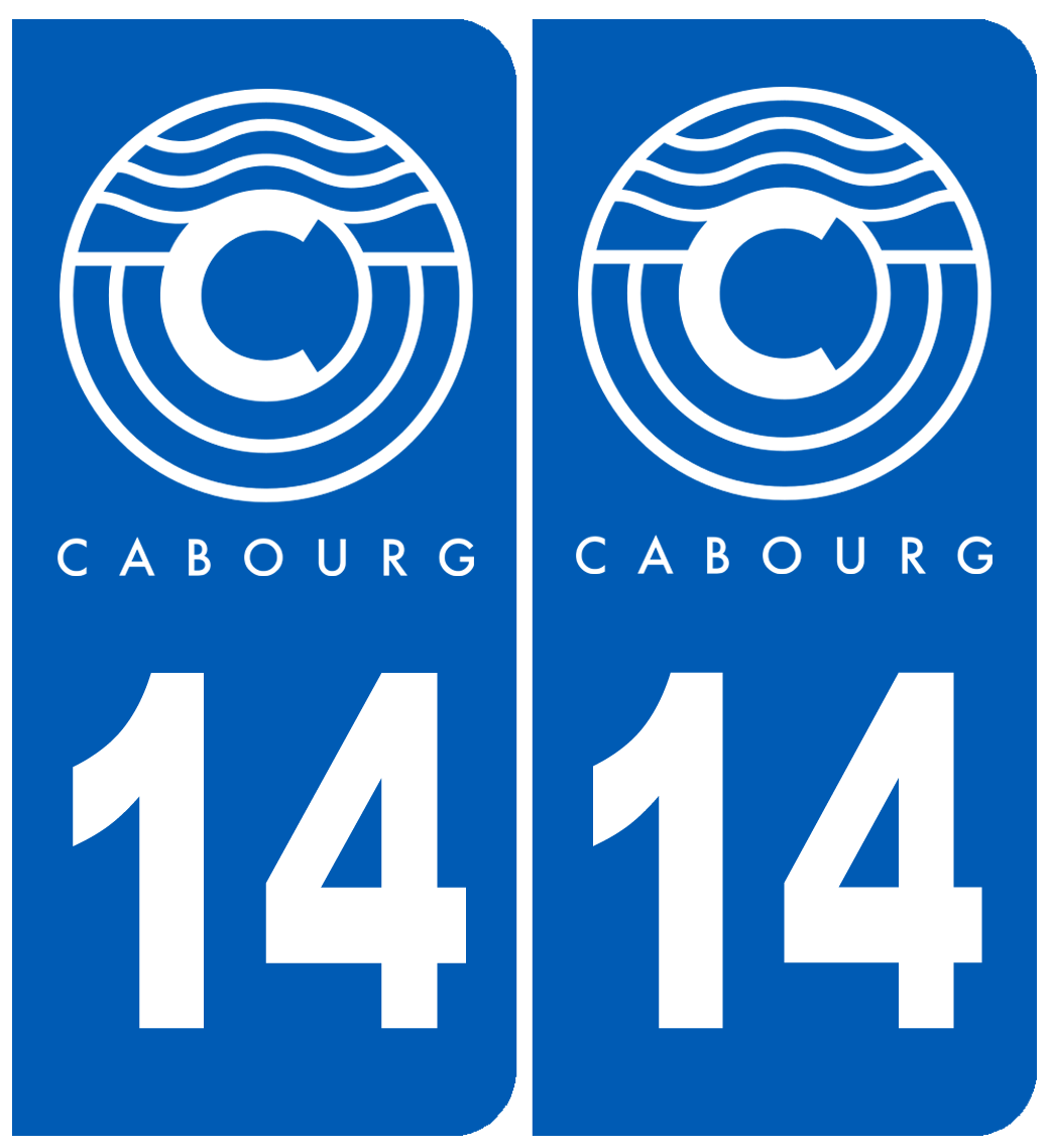 immatriculation 14 Cabourg - Sticker/autocollant