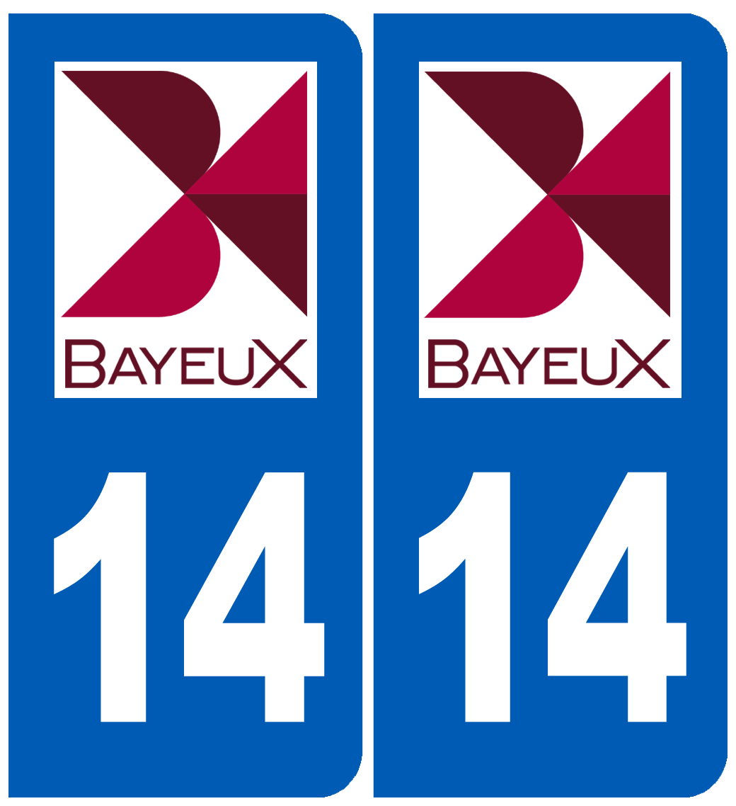 immatriculation 14 Bayeux - Sticker/autocollant