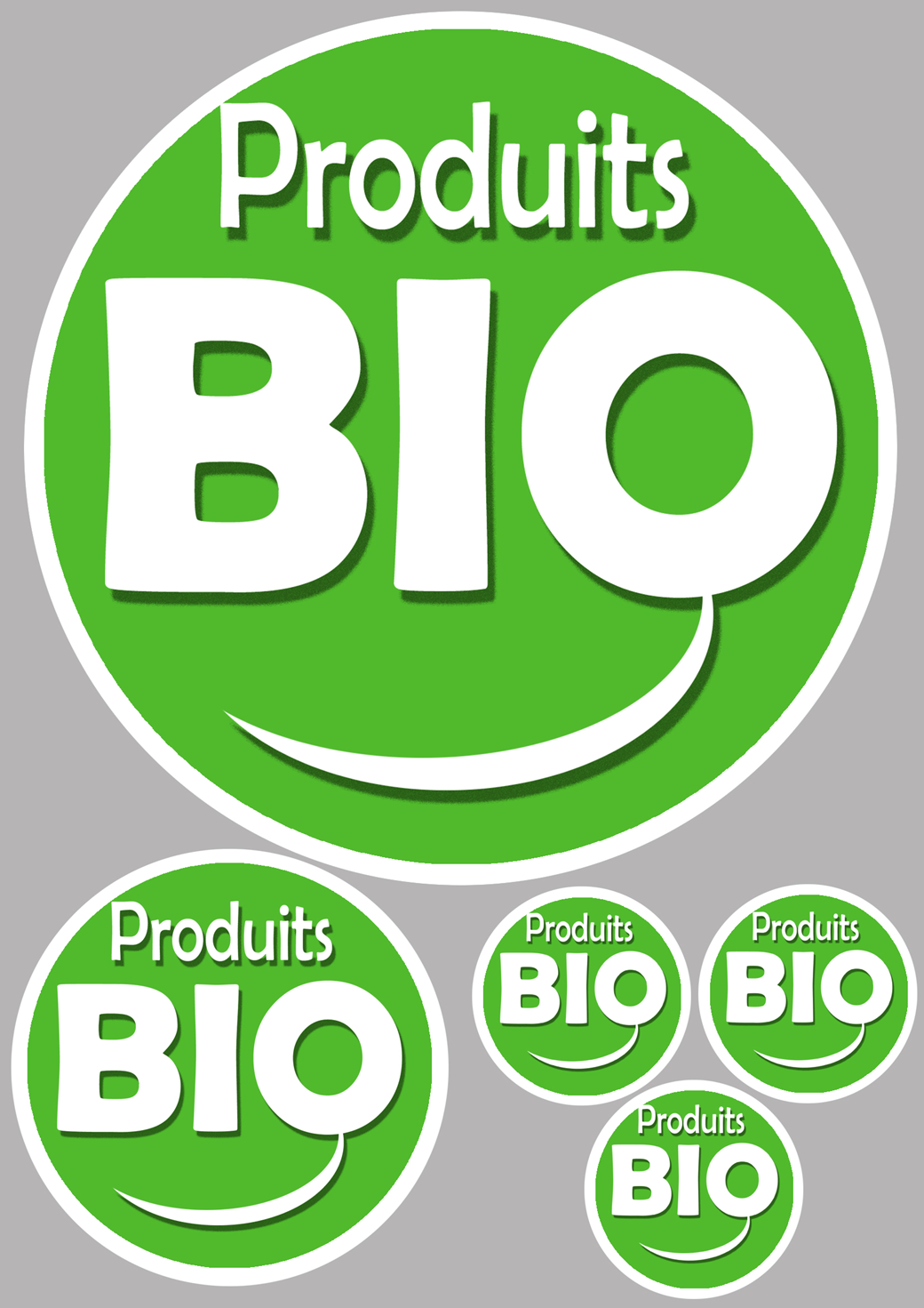 produits bio (1de 20cm/  1de 10cm / 3de 5cm) - Sticker / autocollant