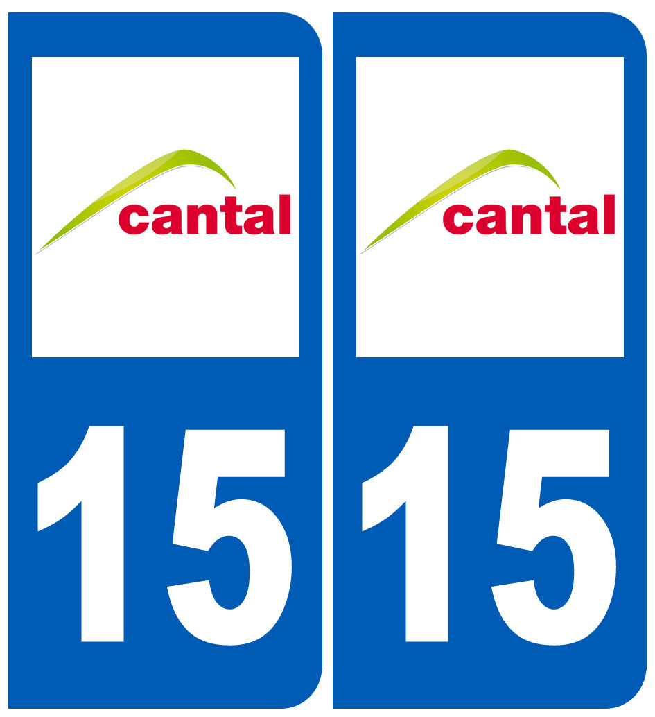 immatriculation 15 Cantal - Sticker/autocollant