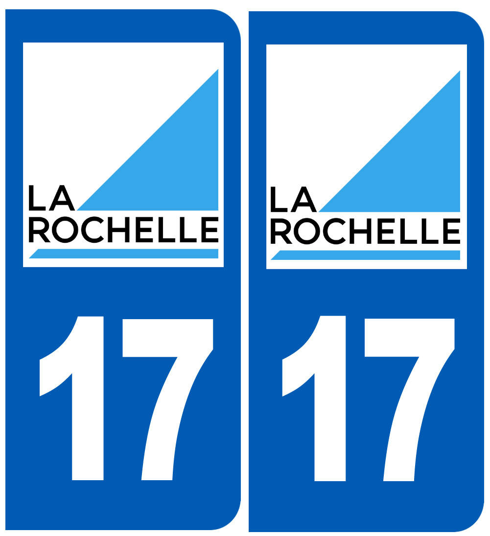 immatriculation 17 La Rochelle - Sticker/autocollant