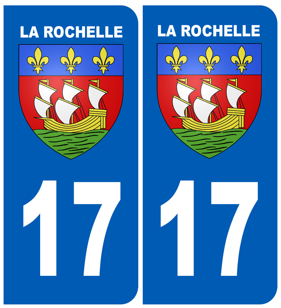 immatriculation La Rochelle 17 - Sticker/autocollant