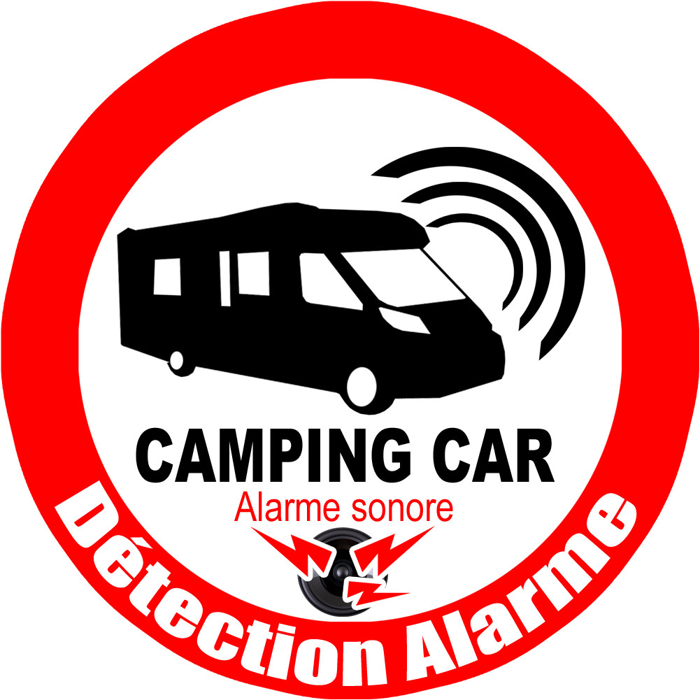 Alarme pour camping car - 20cm - Sticker/autocollant