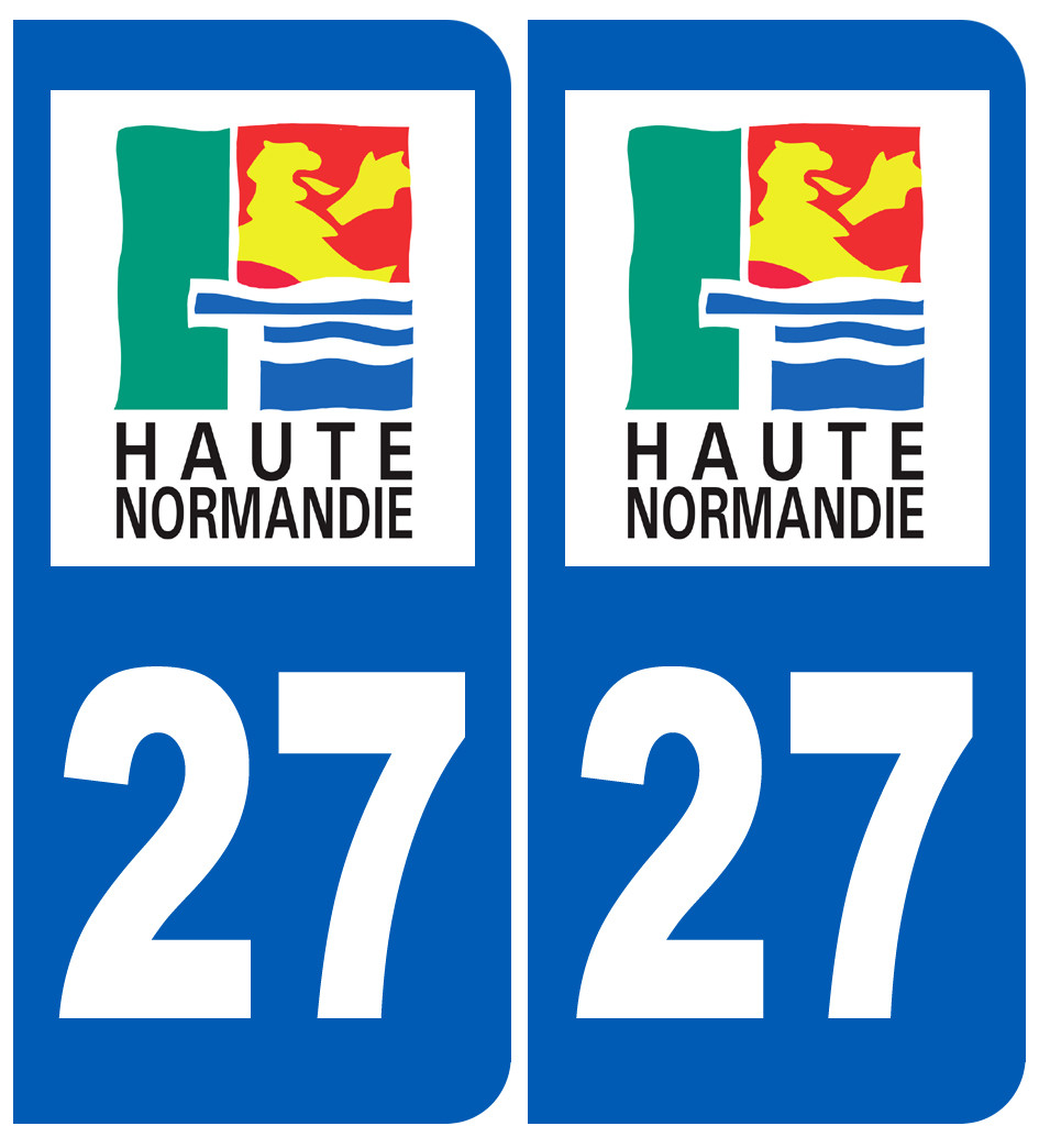 immatriculation 27 Haute Normandie - Sticker/autocollant