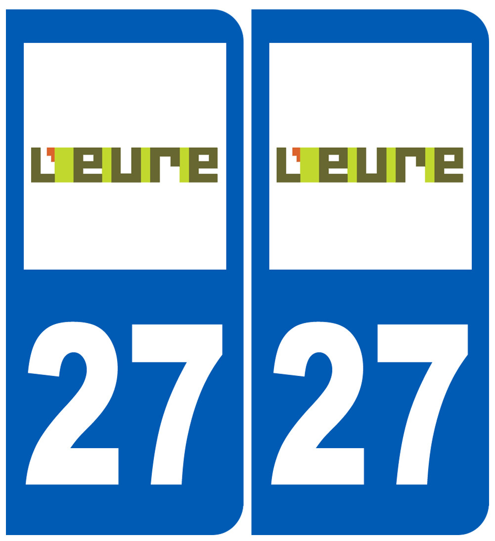 immatriculation 27 l'Eure - Sticker/autocollant