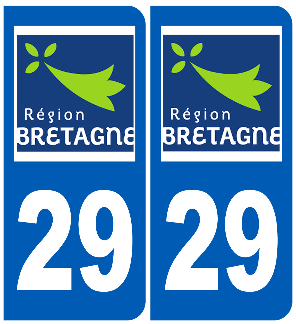 immatriculation 29 Région Bretagne - Sticker/autocollant