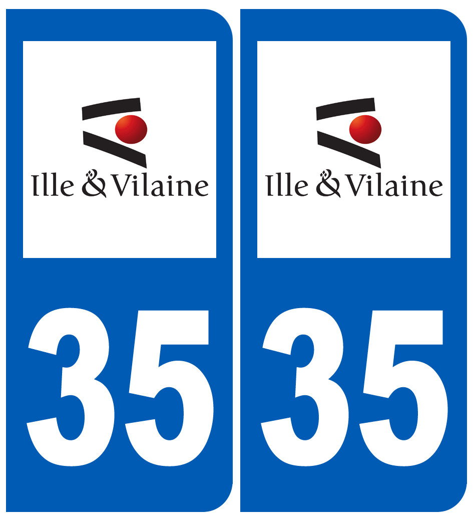 immatriculation 35 Ille-et-Vilaine - Sticker/autocollant