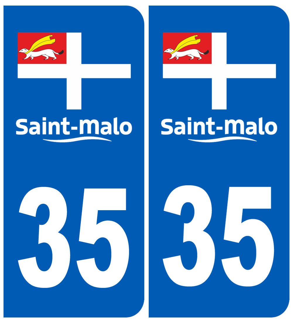 immatriculation 35 Saint Malo - Sticker/autocollant