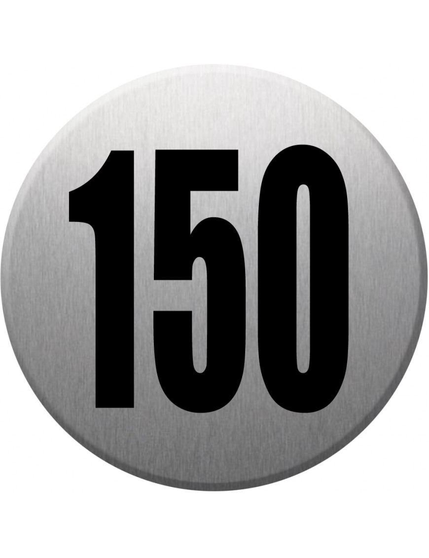 numéroderue150 - gris brossé 10x10cm - Sticker/autocollant