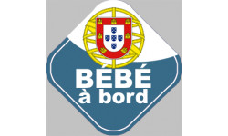 bébé à bord gars Portugais - 15cm - Sticker/autocollant