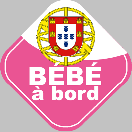 bébé à bord Portugaise - 15cm - Sticker/autocollant