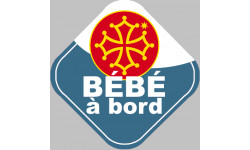 bébé à bord gars Occitan - 15cm - Sticker/autocollant