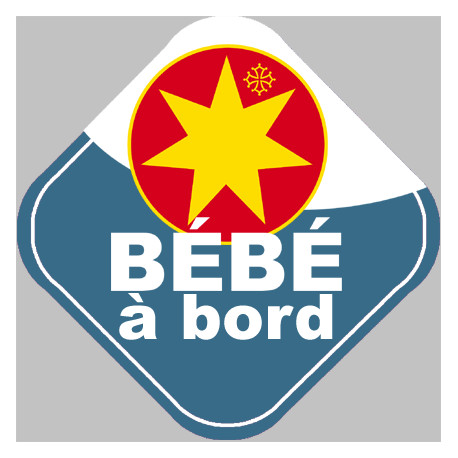 bébé à bord gars Occitan - 15cm - Sticker/autocollant