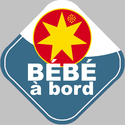 bébé à bord gars Occitan - 15cm - Sticker/autocollant