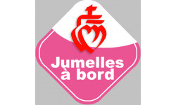 bébés à bord jumelles vendéennes - 15cm - Sticker/autocollant