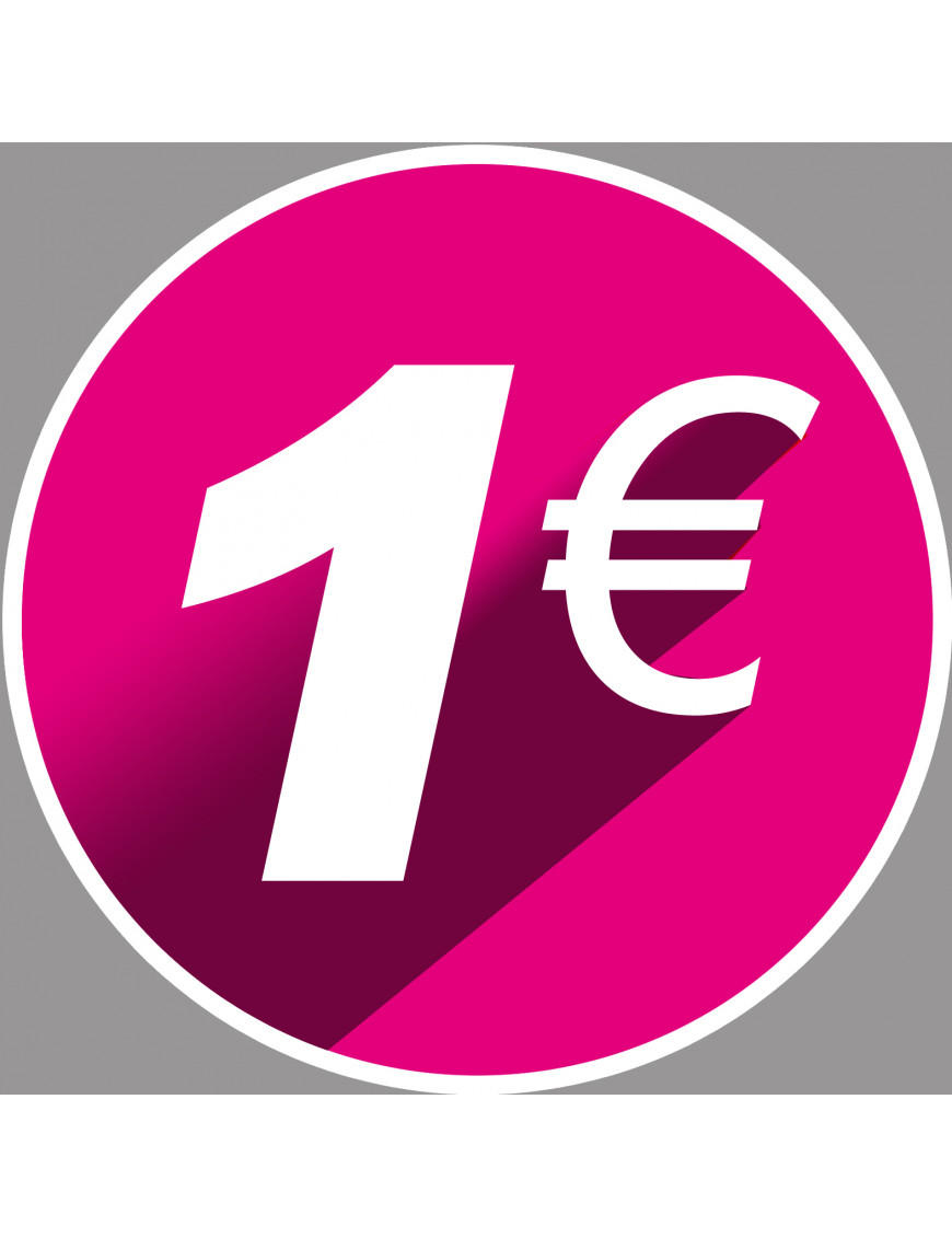 1 euros - 10cm - Sticker/autocollant