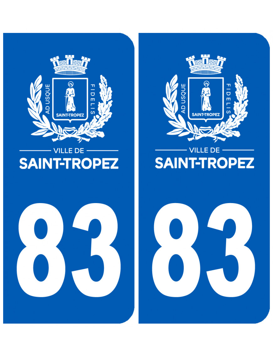 immatriculation 83 Saint-Tropez - Sticker/autocollant