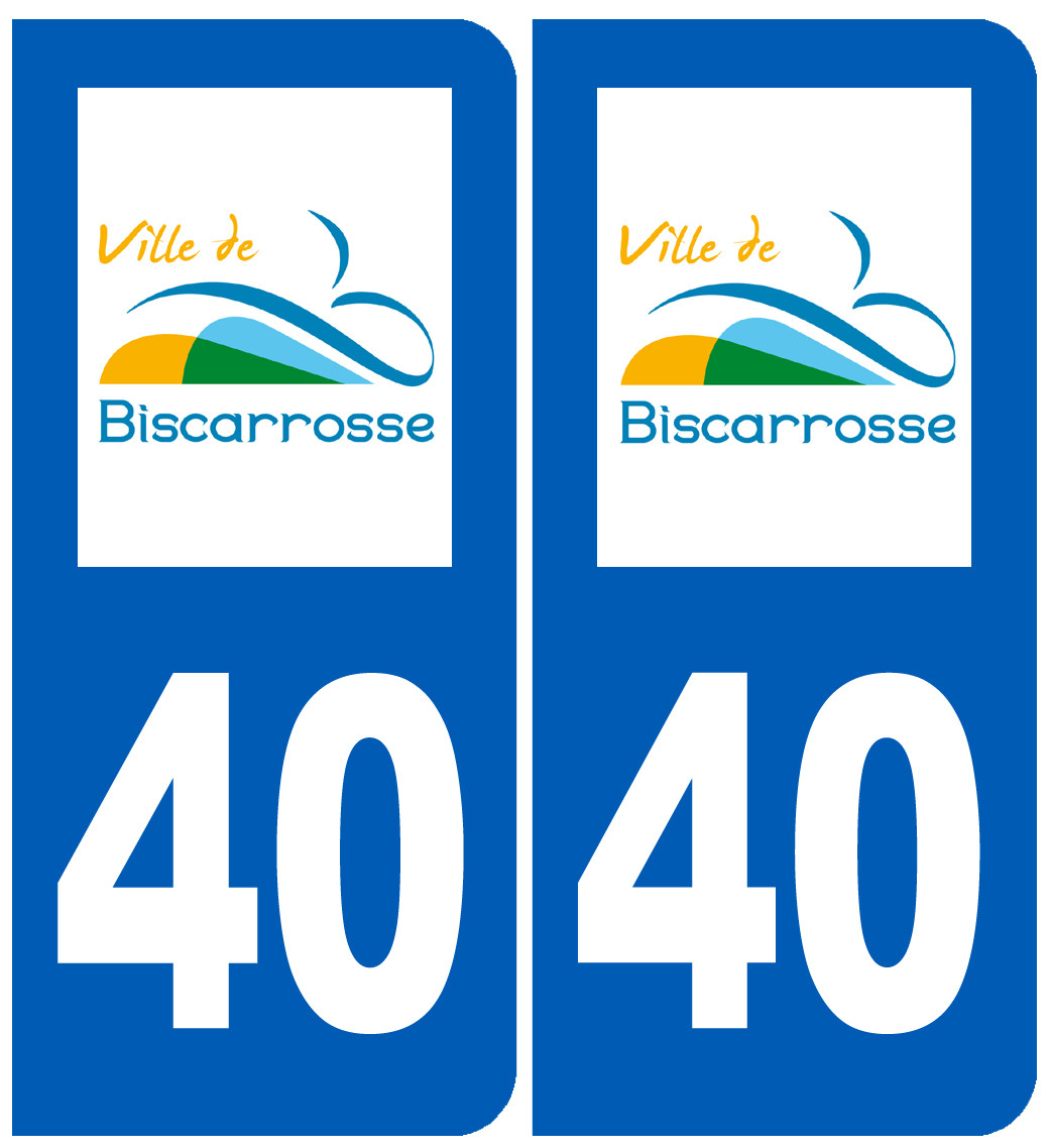 immatriculation 40 Biscarrosse - Sticker/autocollant