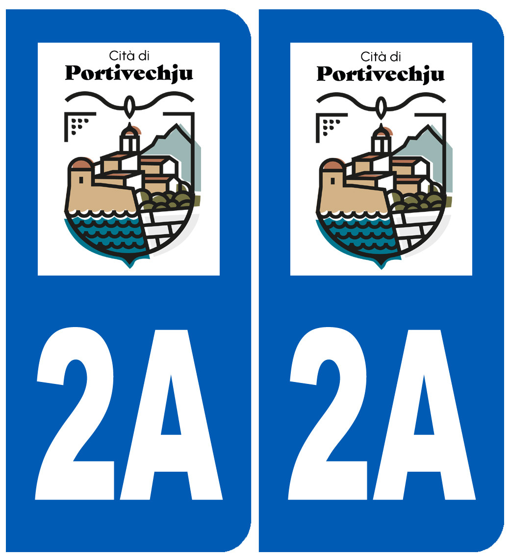 immatriculation 2A Porto-Vecchio - Sticker/autocollant