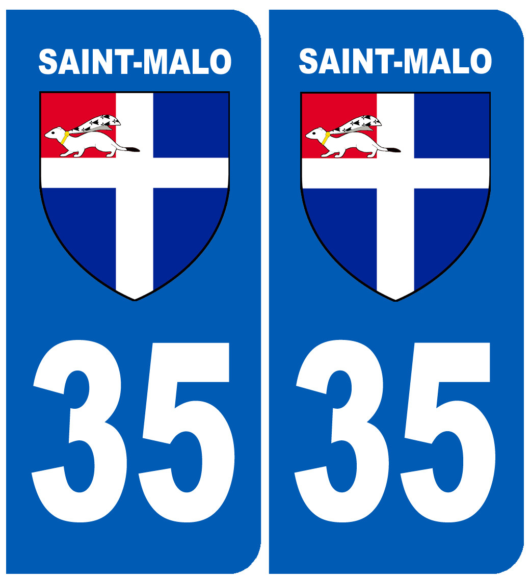 immatriculation 35 Saint-Malo - Sticker/autocollant